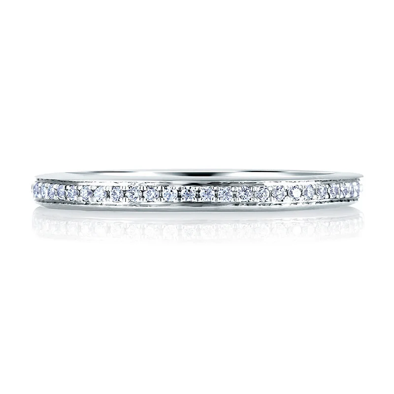 A.Jaffe Elegant Pavé Set Diamond Wedding Band MR1585/12