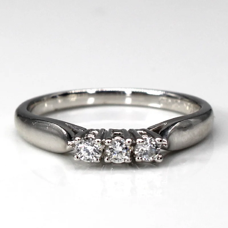 Three Stone Diamond Ring | 0.12ctw | SZ 6.5 |