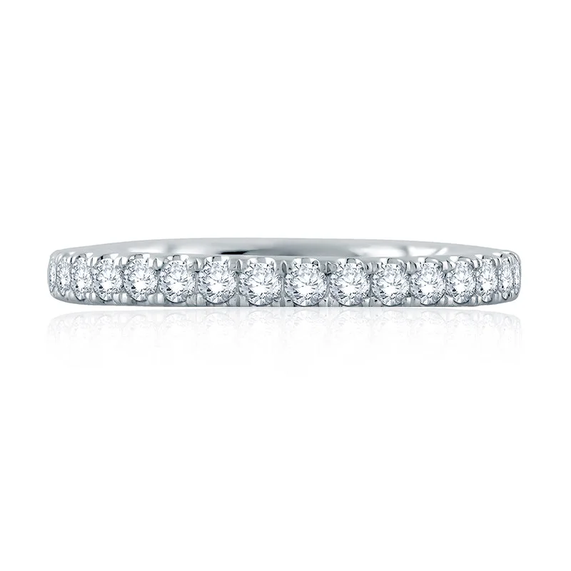 A.Jaffe French Pavé Set Diamond Quilted Wedding Band MR2165Q/40