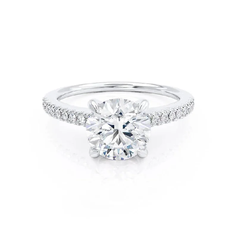 1.50 CT Round Shaped Moissanite Solitaire Engagement Ring