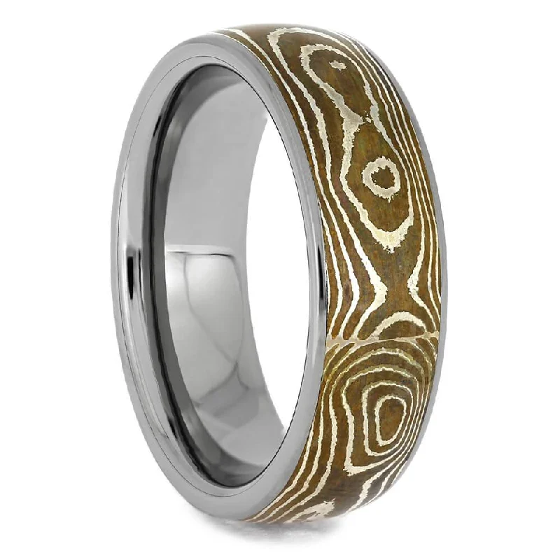 Mokume Gane Wedding Band