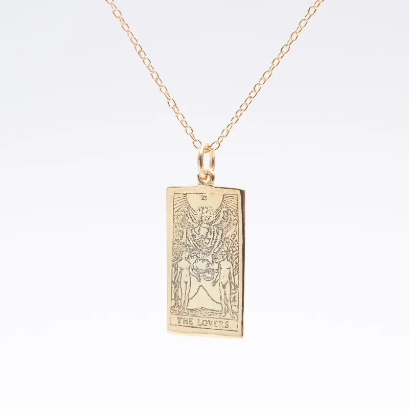 The Lovers Tarot Card Necklace