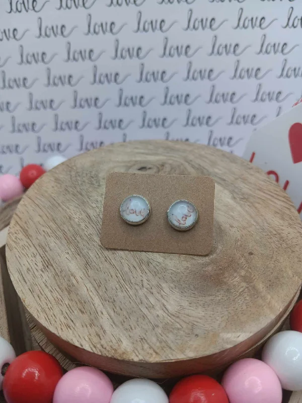 Dainty "Love" Earrings