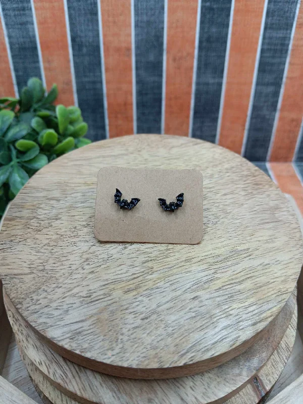 Black Bat Earrings