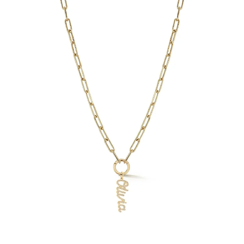 Lola Enhanced Script Name Chain Necklace