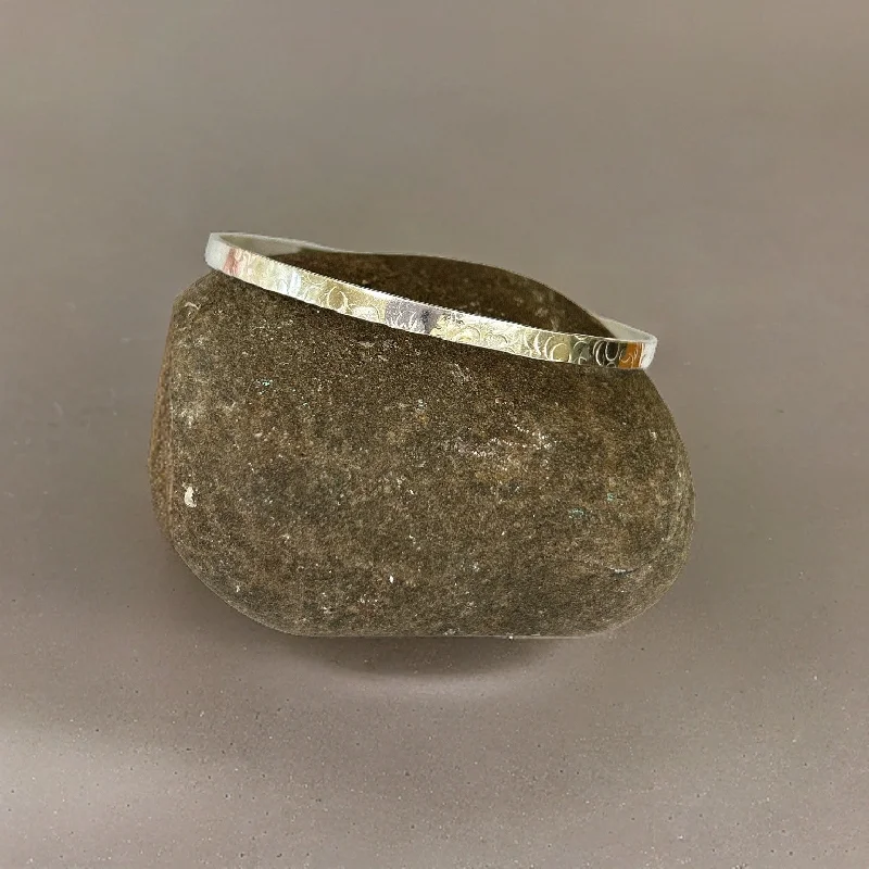 Artisanal Silver Textured Bangle