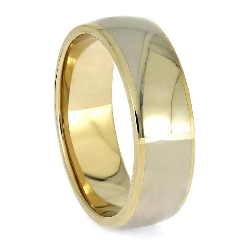 Two-tone Gold Ring, Solid Gold