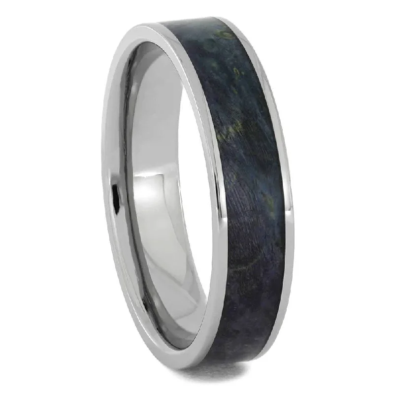 Purple Wood Men's Wedding Band