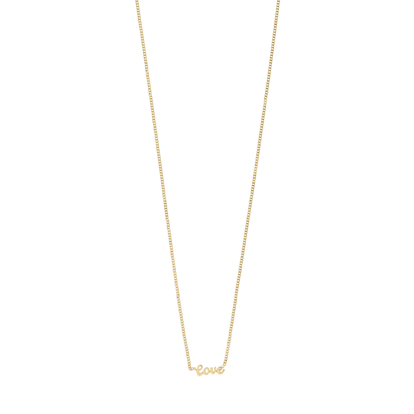 Love Script Gold Plated Necklace