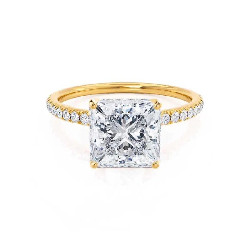 1.50 CT Princess Shaped Moissanite Solitaire Style Engagement Ring