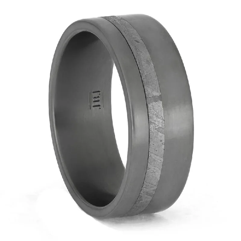 Metallic Sheen Meteorite in Matte Titanium Band