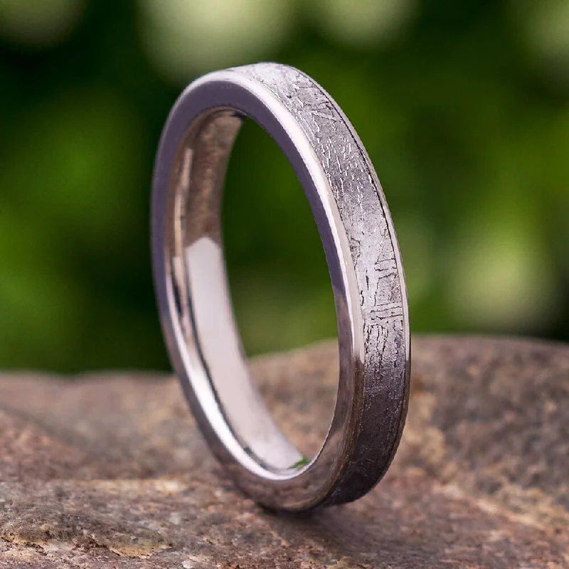 Genuine Meteorite Women's Wedding Band