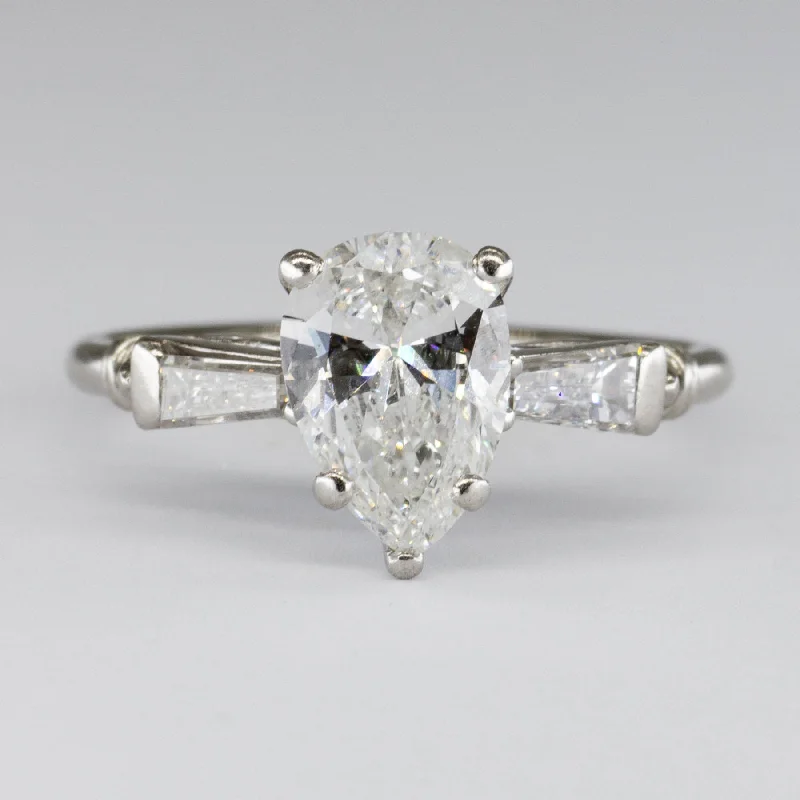 Three Stone Diamond Engagement Ring | 1.64ctw | SZ 6 |