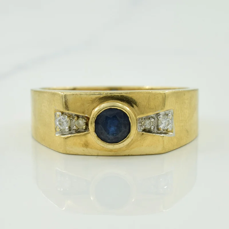 Sapphire & Diamond Ring | 0.50ct, 0.08ctw | SZ 11.25 |