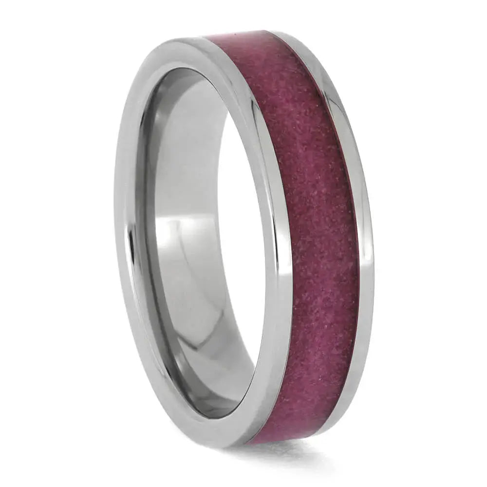 Bright Pink Ring with Colored Sand