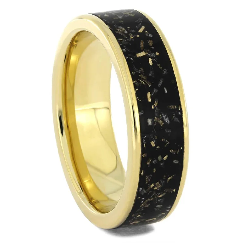 Stardust Wedding Band in Yellow Gold