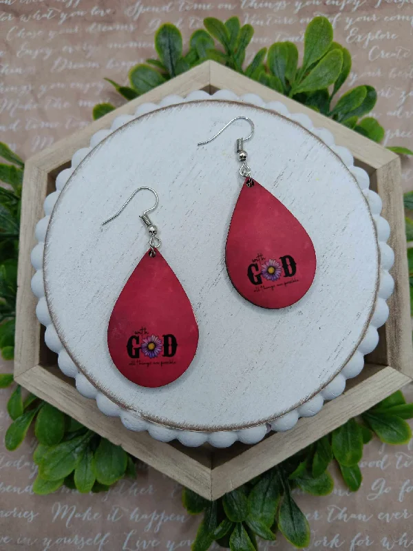 With God all Things are Possible Earrings