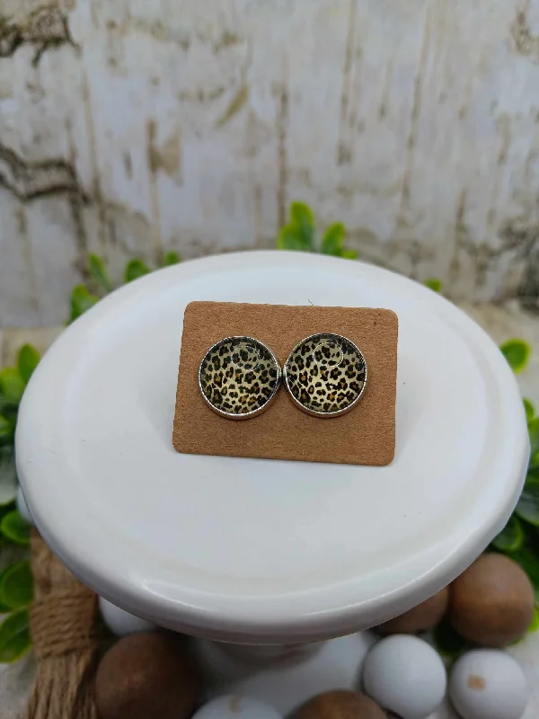 Leopard Post Back Earrings