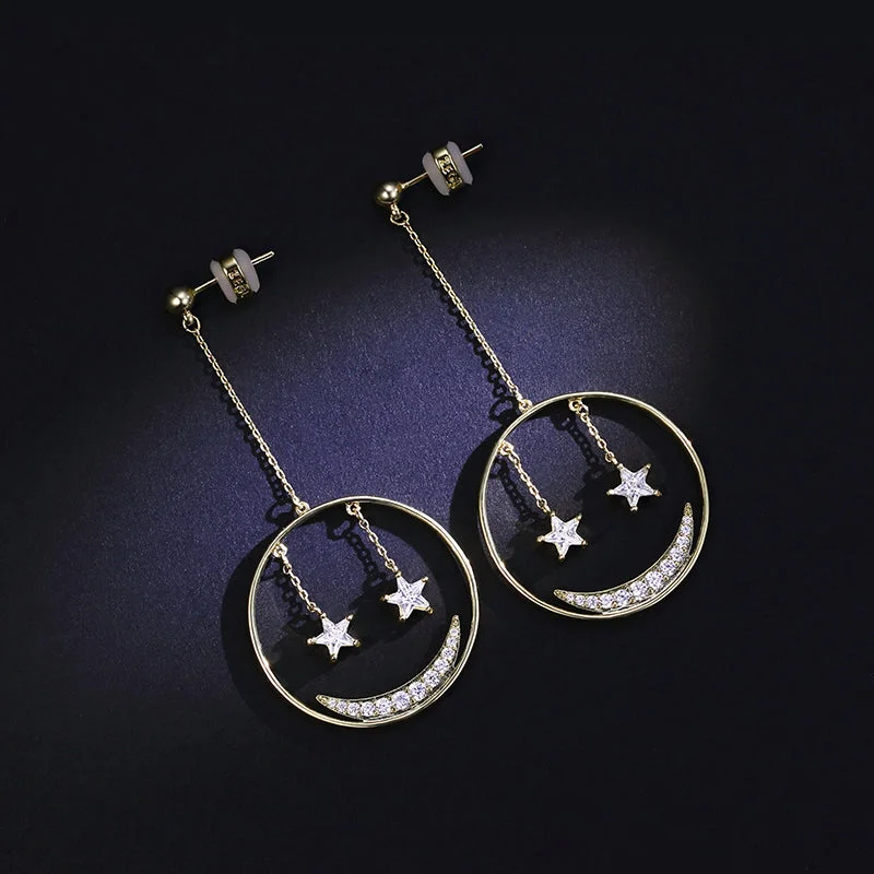 Designer Smiling Face Stud Dangle Earrings Fashion Jewelry Accessories Gift for Women