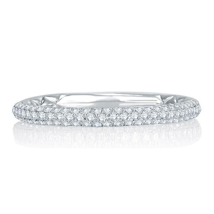 A. Jaffe Delicate Quilted Diamond Anniversary Band MRS749Q/29