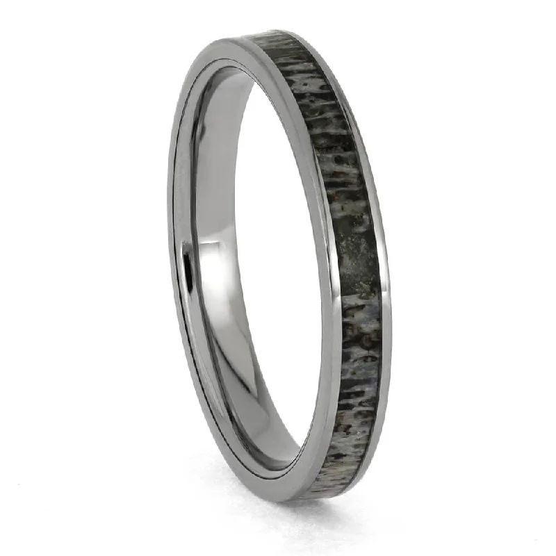 Women's Titanium Deer Antler Ring