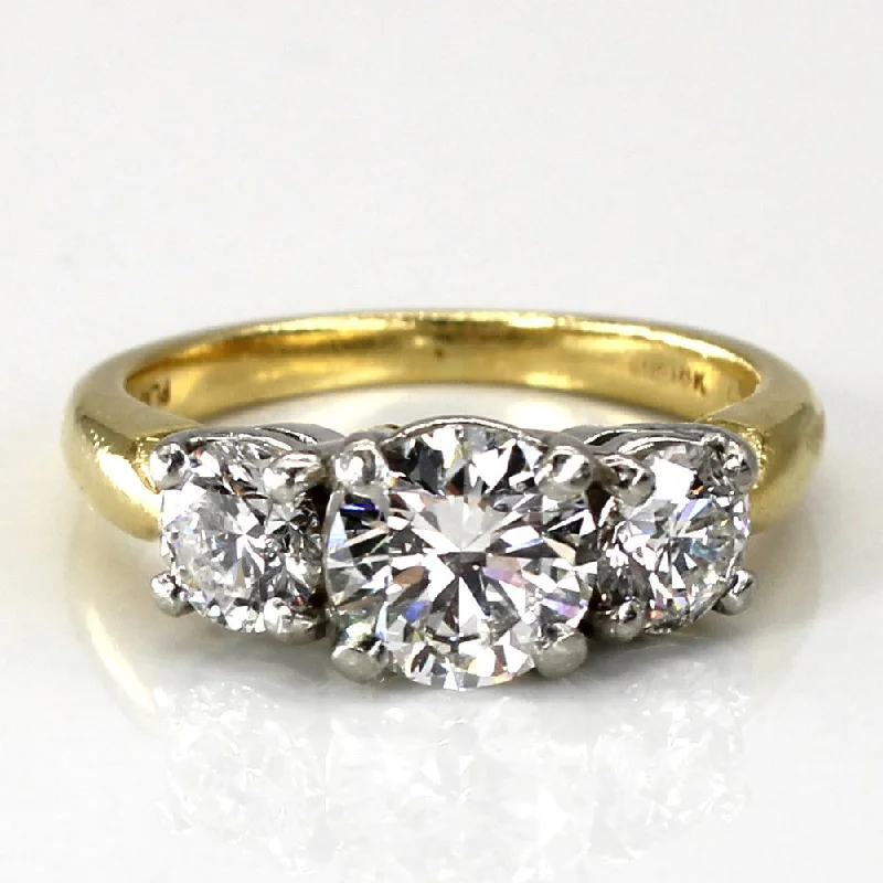 Three Stone Diamon Engagement Ring | 1.83ctw VS1 E | SZ 5 |