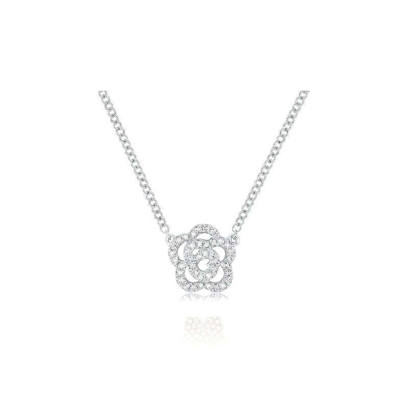 Diamond Rose Necklace