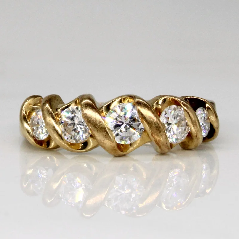 Tension Set Diamond Ring | 0.65ctw | SZ 4.5 |