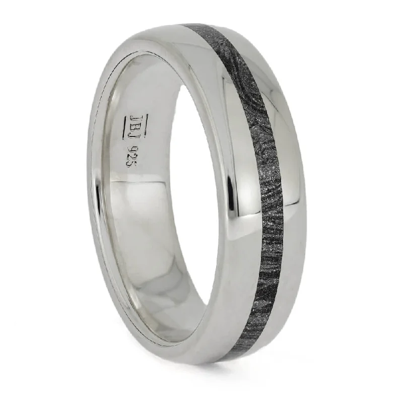 Mokume Gane Wedding Band in Silver