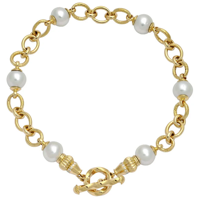 Toggle Necklace - South Sea Pearl and Diamond