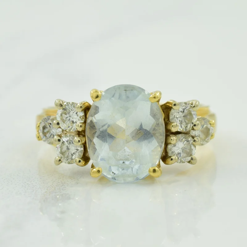 Aquamarine & Diamond Ring | 2.36ct, 0.60ctw | SZ 6.75 |