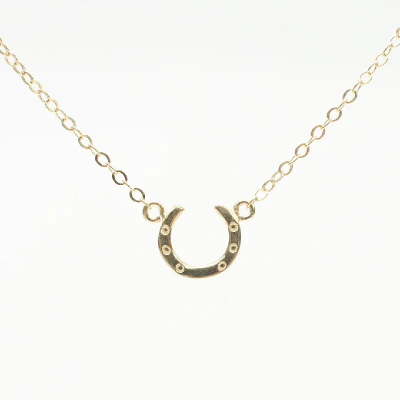 Gold Vermeil Mini Horseshoe Necklace