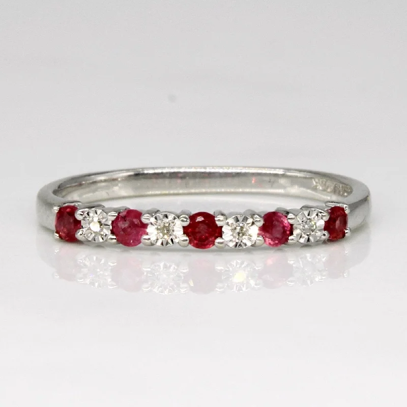 'Michael Hill' Ruby & Diamond Ring | 0.18ctw, 0.02ctw | SZ 7.25 |