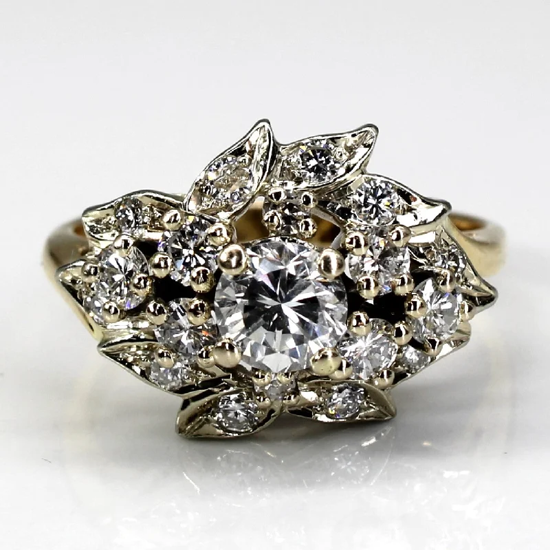 Cluster Set Diamond Ring | 1.23ctw VS1 G/H | SZ 8.25 |