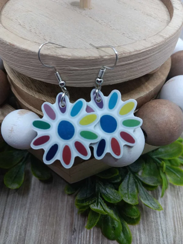 Colorful Flower Earrings