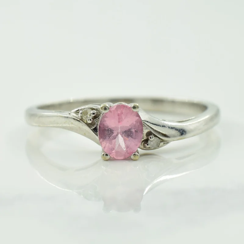 Pink Tourmaline & Diamond Ring | 0.33ct, 0.01ctw | SZ 6.75 |