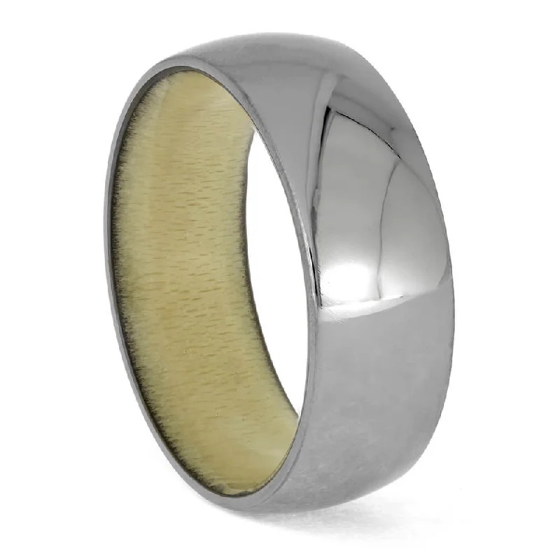 Holly Wood Wedding Band in Titanium