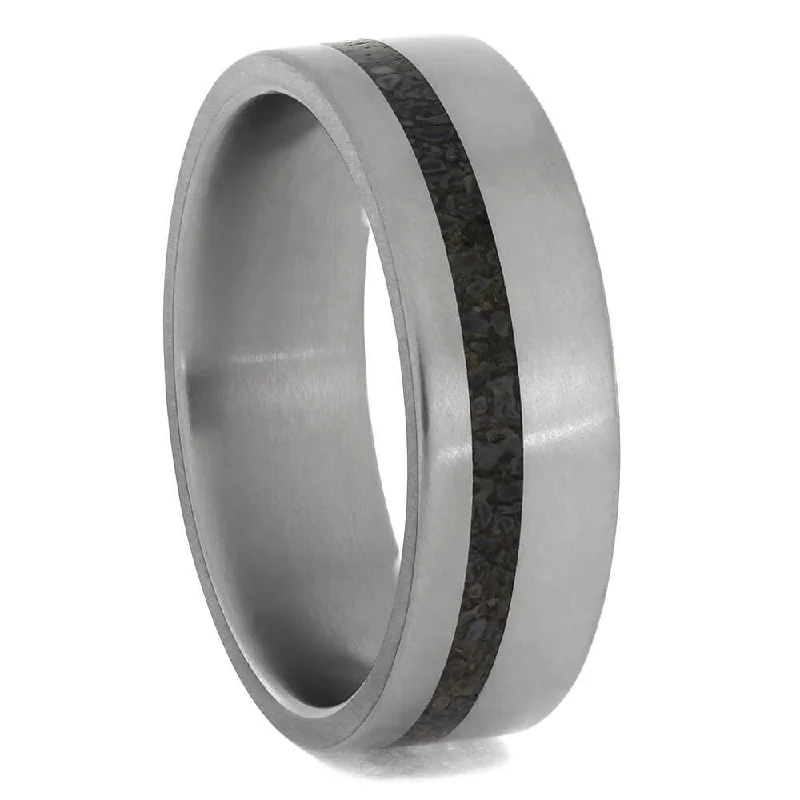 Fossil & Matte Titanium Ring