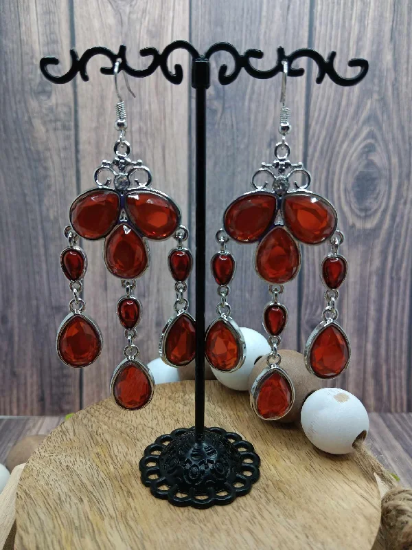 Orange Drop Style Earrings