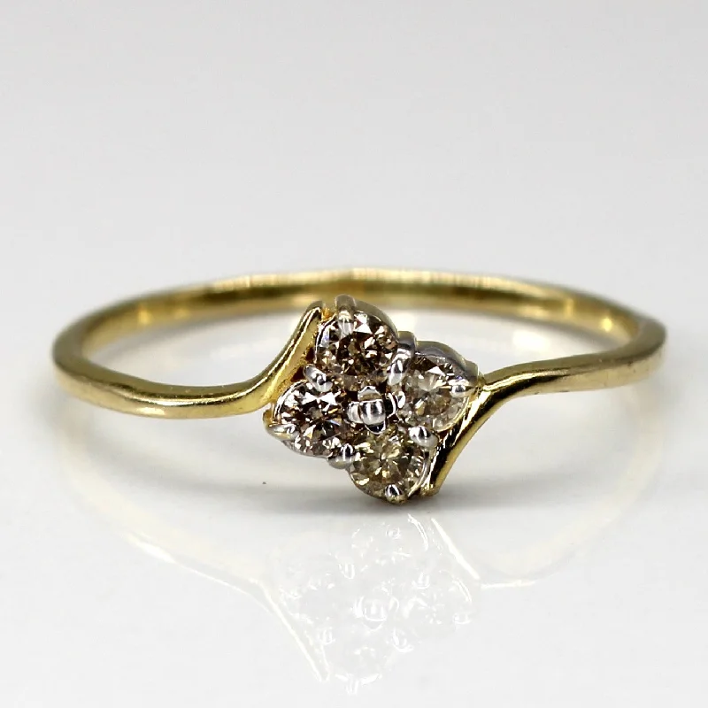 Bypass Cluster Diamond Ring | 0.16ctw | SZ 7.5 |