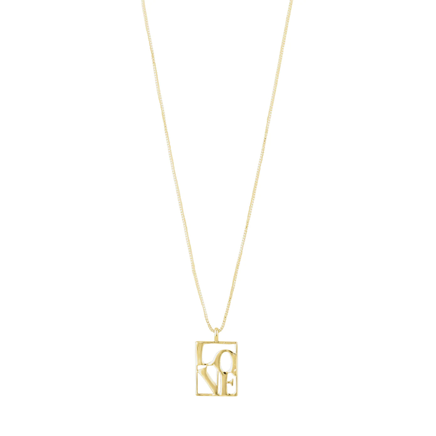 Love Tag Gold Plated Necklace