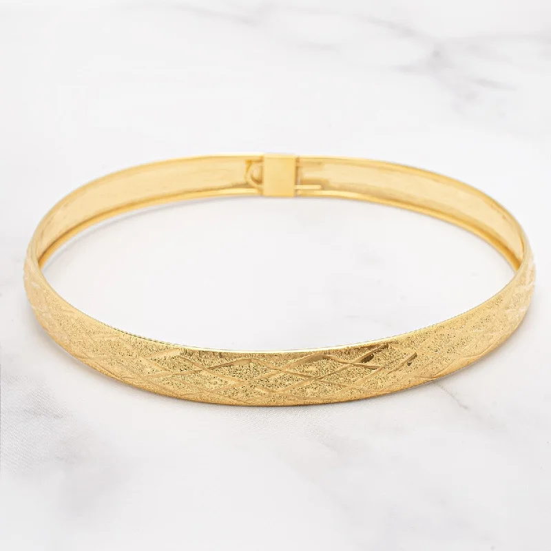 Victoria Townsend Gold over Sterling Silver Texured Bangle