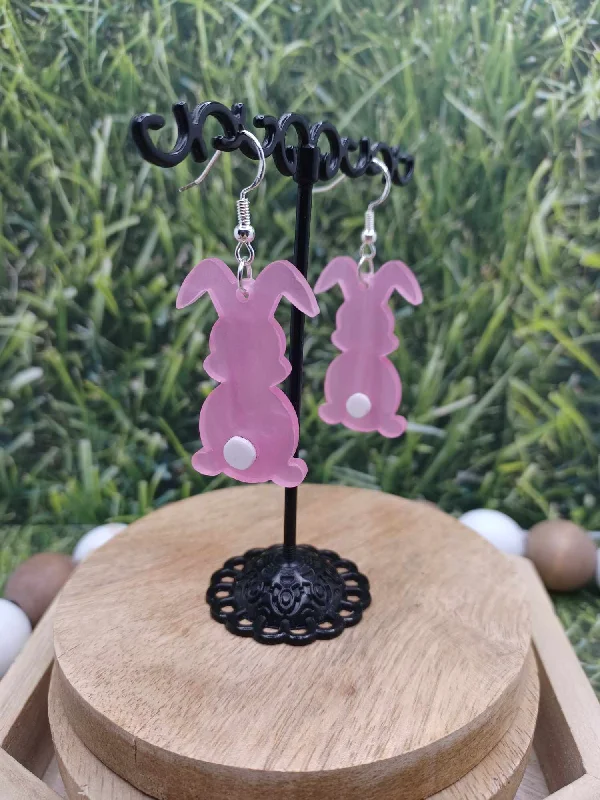 Pink Bunny w/ Bunny Butt Earrings