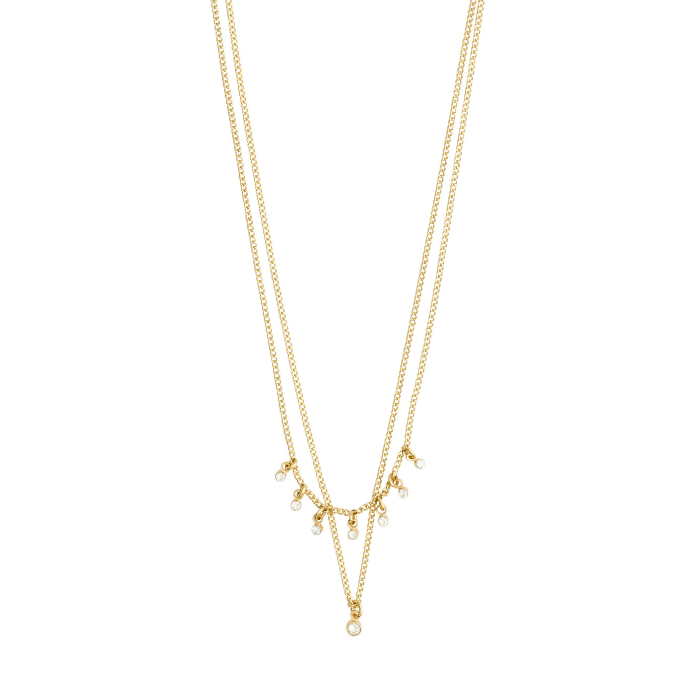 Sia Gold Plated Crystal 2-in-1 Necklace