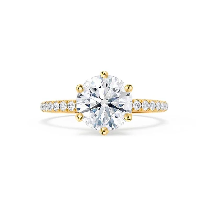 2.20 CT Round Shaped Moissanite Solitaire Engagement Ring