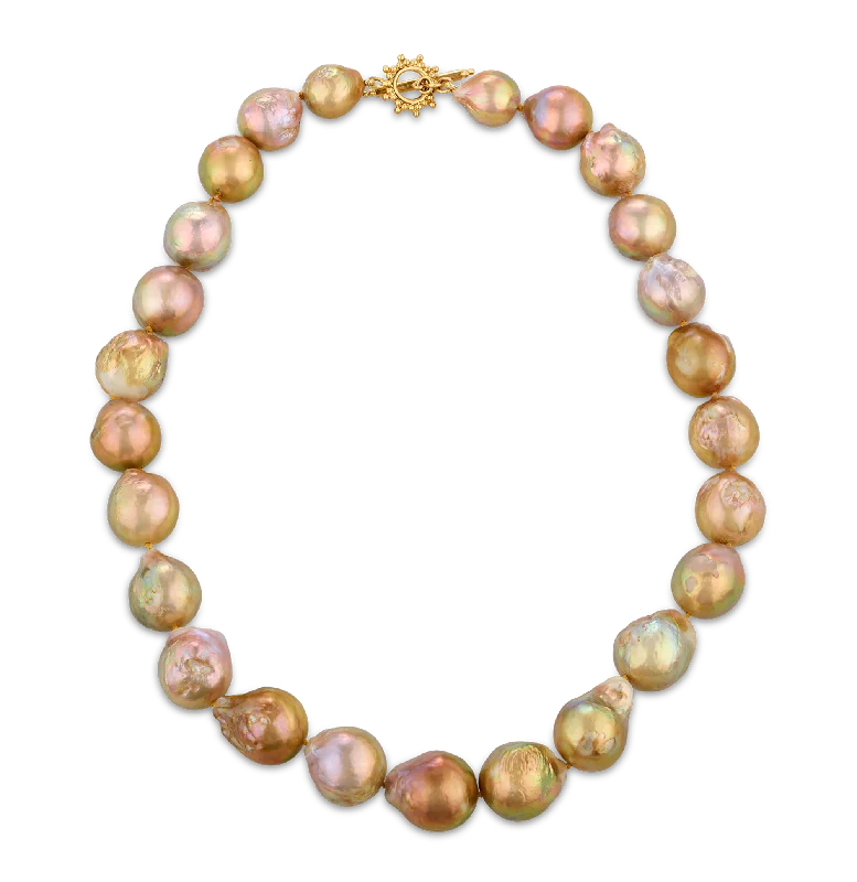 Yangtze Fireball Pearl Necklace, 13-16mm