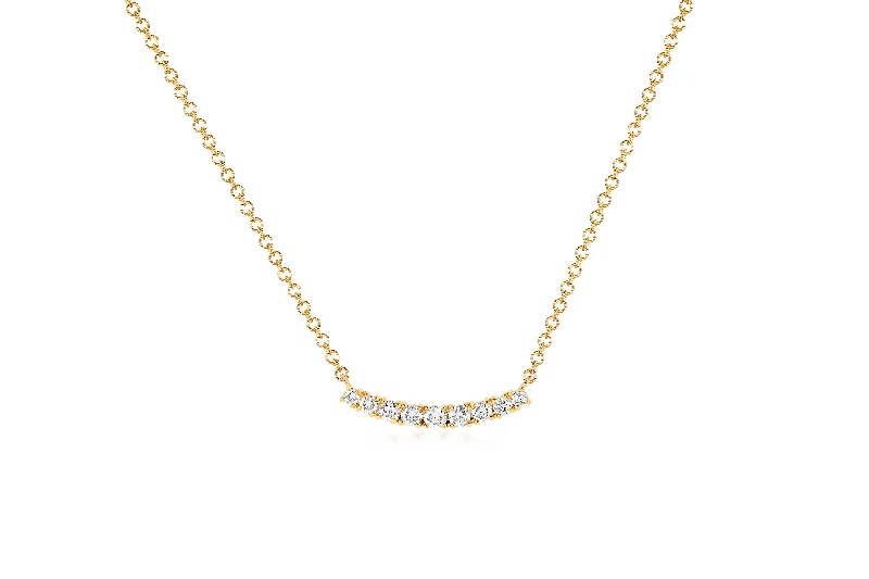 Full Cut Diamond Arc Necklace