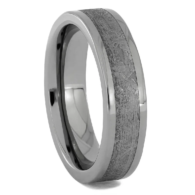 Genuine Meteorite Wedding Band