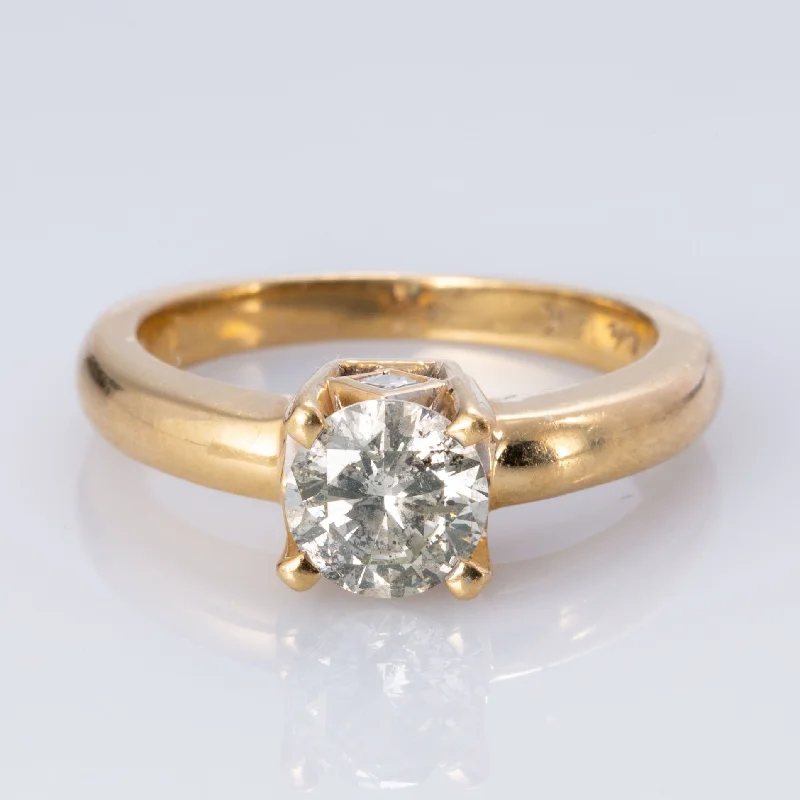 14K Yellow Gold 3 Stones Diamond Ring | 1.07 ctw | SZ 6.25 |