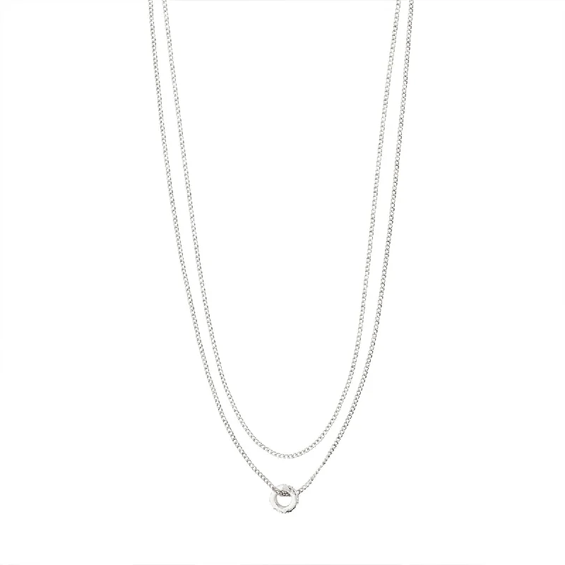 Blossom Silver Plated Crystal Necklace